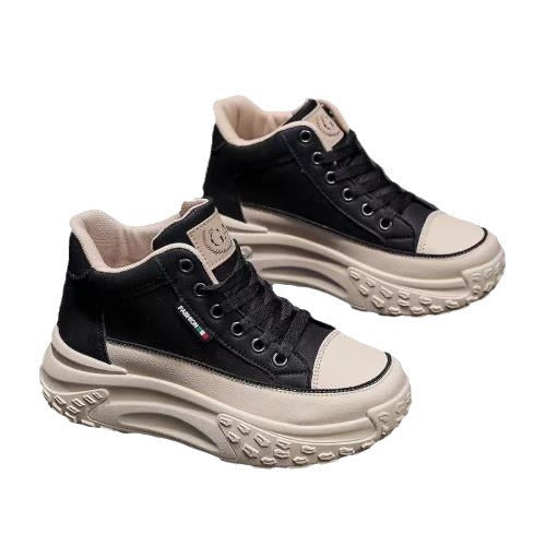 Ladies High Platform Sneakers with Trendy Silhouette and Non-Slip Sole Mune Fashion