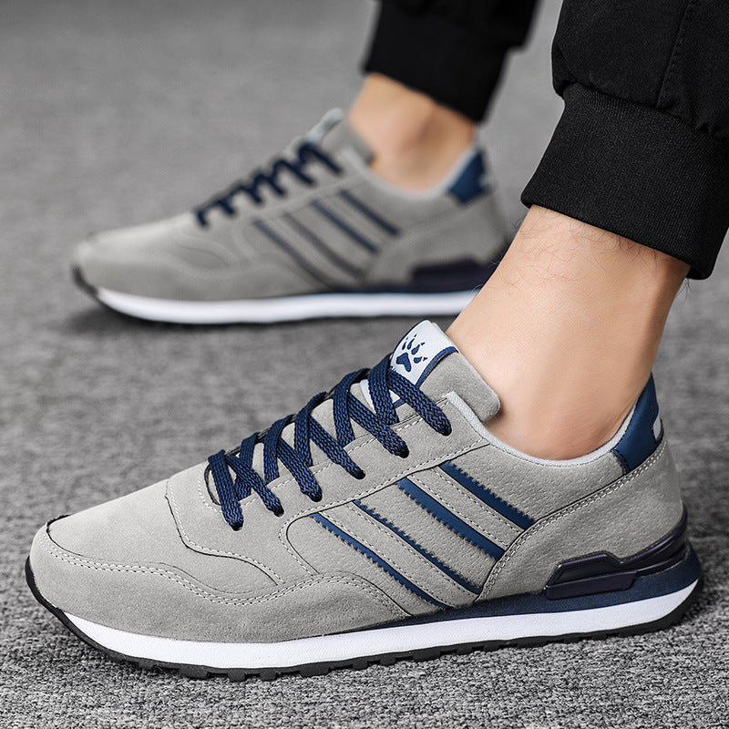 Men's retro-inspired suede mesh sports sneakers with reinforced heel and EVA cushioning Mune Fashion