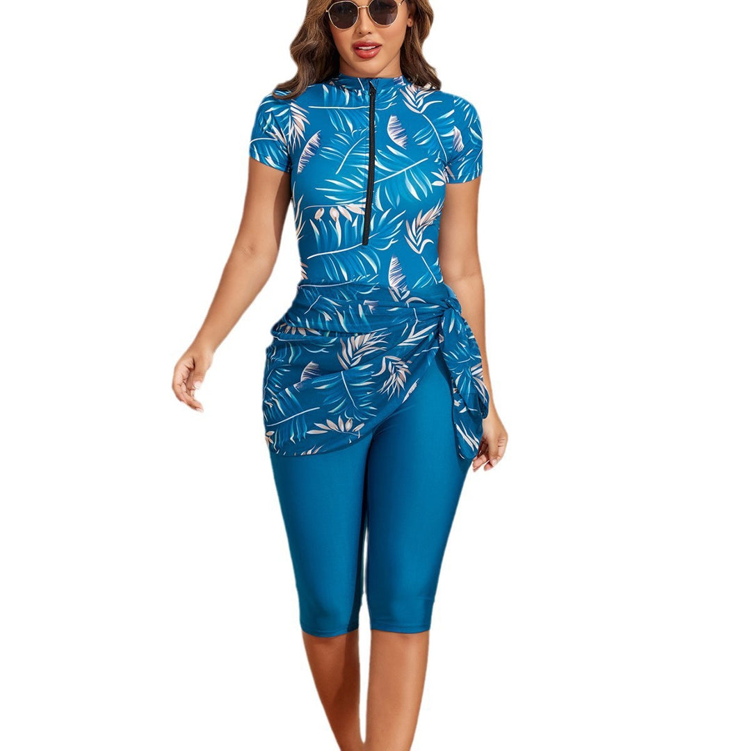 Ladies' sporty surf suit with asymmetric cut and wrap detail Mune Fashion