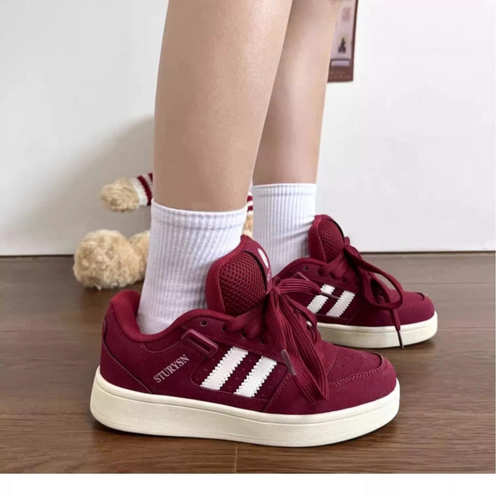 Women's Sporty High-Top Sneakers with Breathable Mesh Upper and Reinforced Ankle Support Mune Fashion