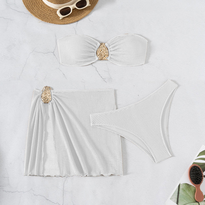 Ladies Bandeau Bikini Set with stylish pleat detail Mune Fashion