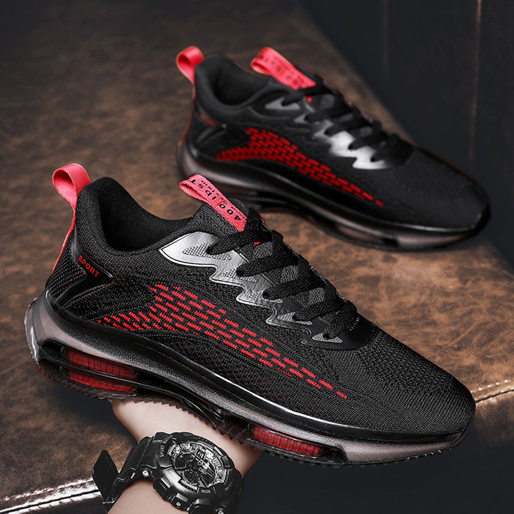 Unisex Air-Cushion Performance Sneaker with visible air chamber, breathable knitted upper and cushioned heel collar Mune Fashion