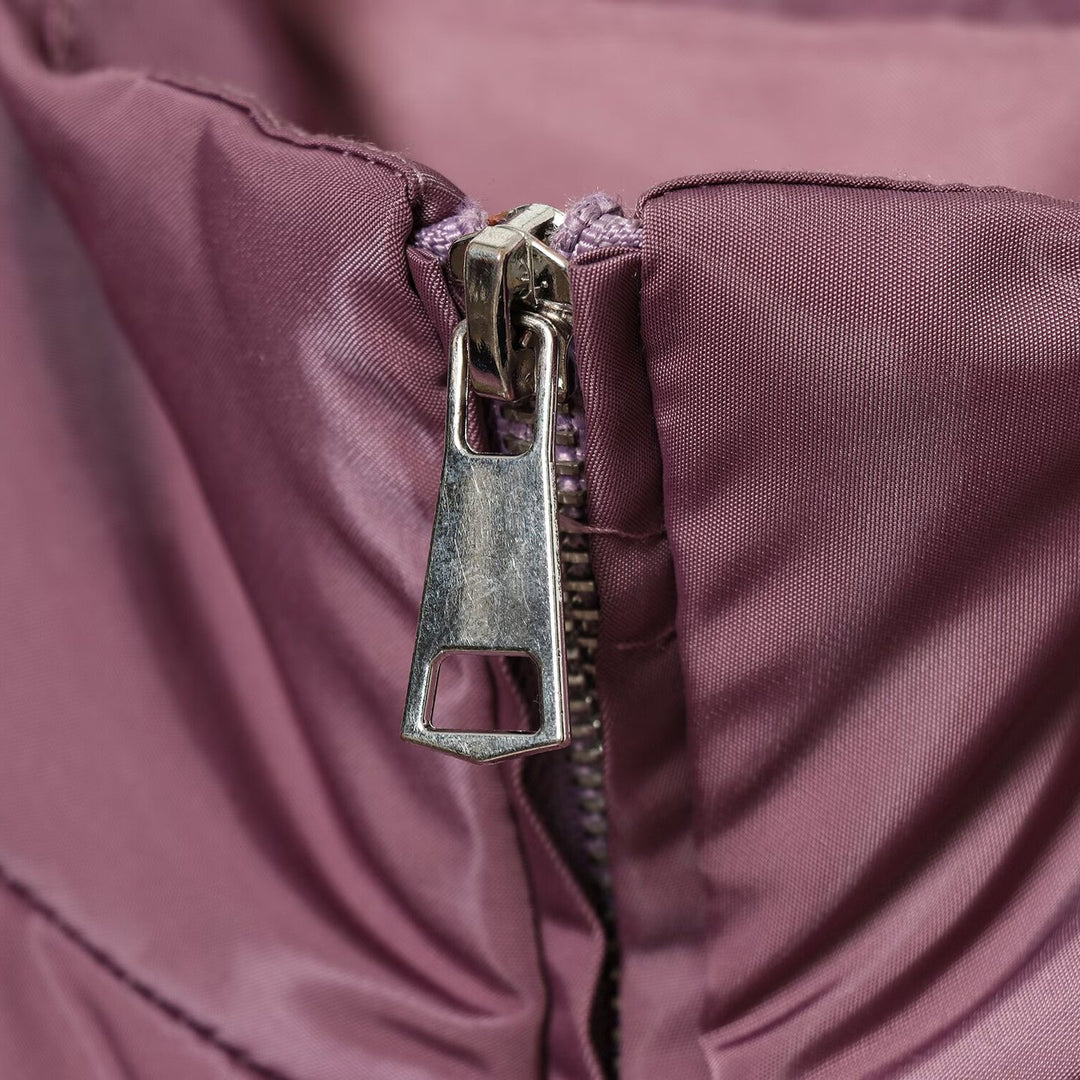 Women's Cropped Bomber Jacket in Satin Look with Stand Collar and Waist Drawstring Mune Fashion