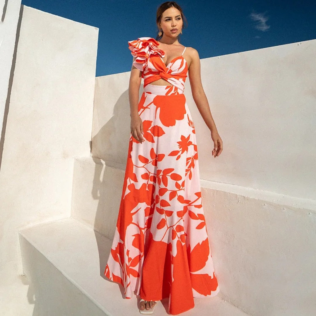 Women's Elegant One-Piece Swimsuit with Voluminous Ruffle Details Mune Fashion