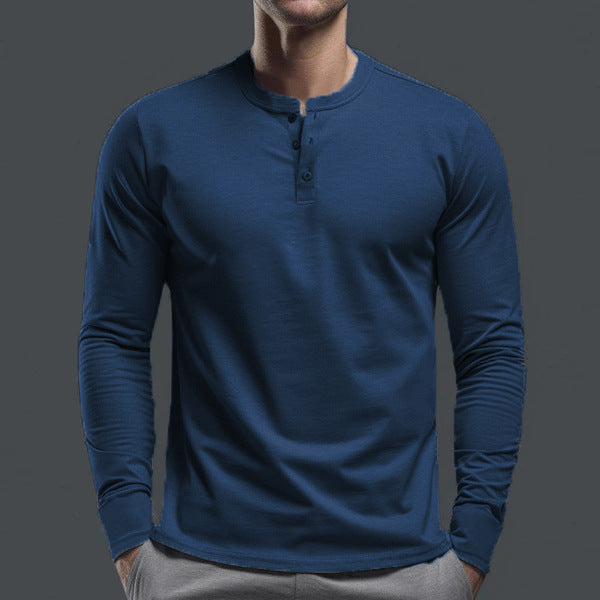 Men's long-sleeve shirt with button placket and slim fit Mune Fashion