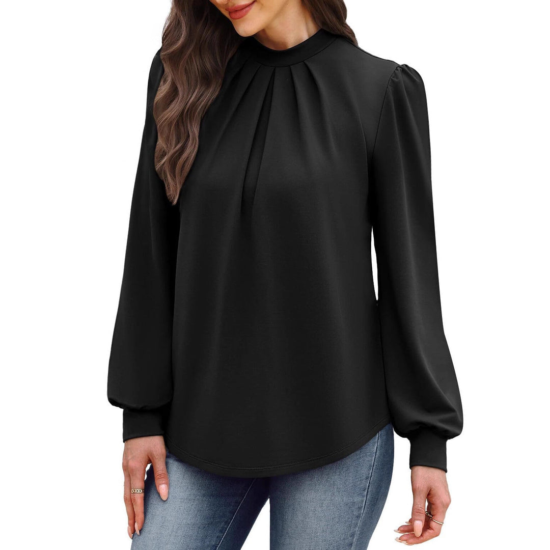 Ladies Elegant Blouse with Puff Sleeves Mune