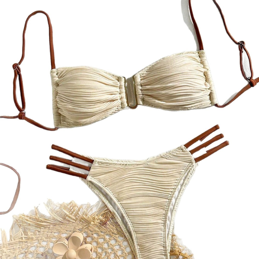 Women's bandeau bikini with stylish ruffle design Mune Fashion