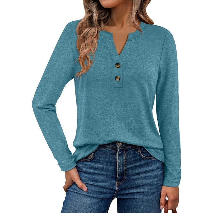 Women's Long Sleeve Shirt with Button Details Mune