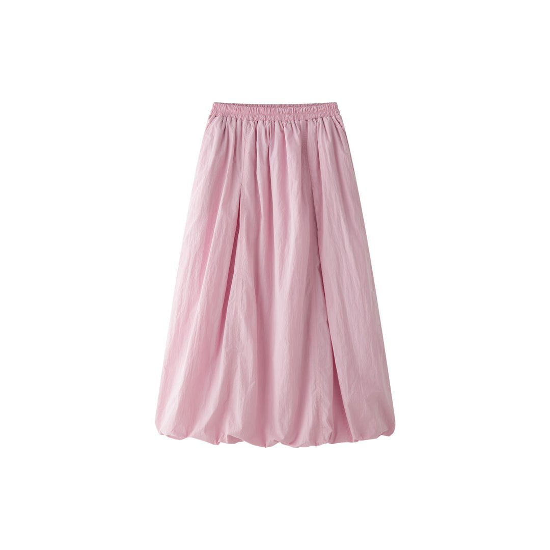 Women's Maxi Skirt with High Waist, Voluminous Silhouette and Bubble Hem Mune Fashion