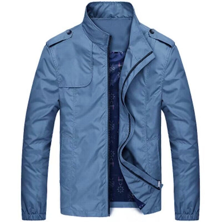 Men's lightweight utility field jacket with stand-up collar and epaulettes Mune Fashion