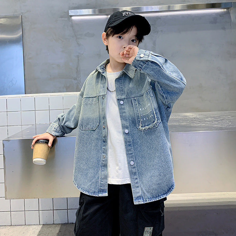 Unisex modern Denim Shirt Jacket Mune Fashion