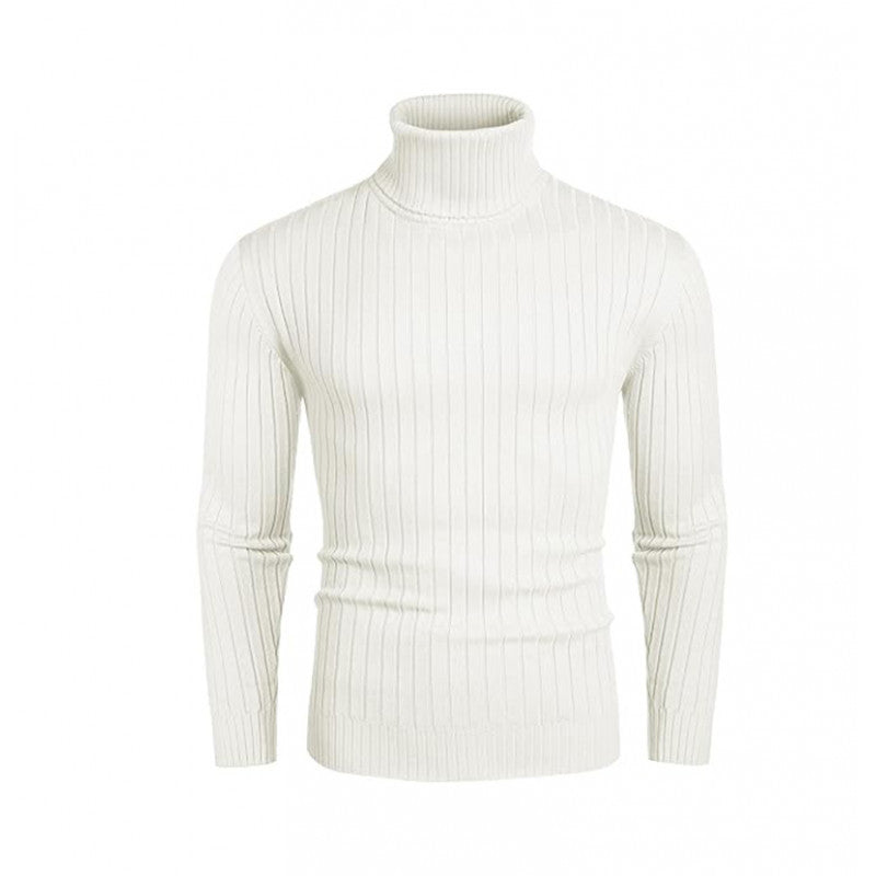 Men's ribbed fine-knit turtleneck sweater Slim Fit Mune Fashion
