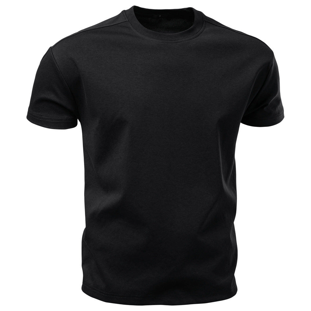 Men's nano classic cotton jersey round neck shirt with reinforced collar Mune Fashion