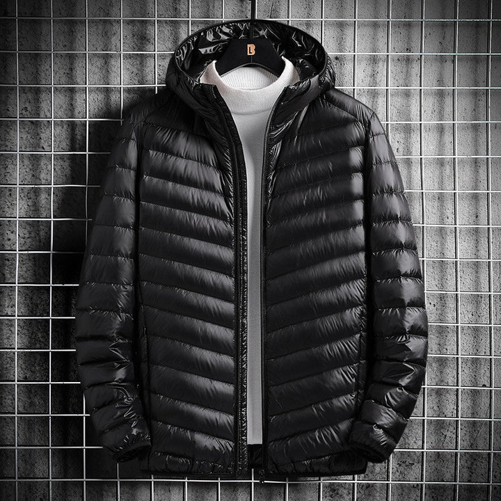 Men's nan ultralight padded jacket with hood, windproof outer shell and packable thermal lining Mune Fashion
