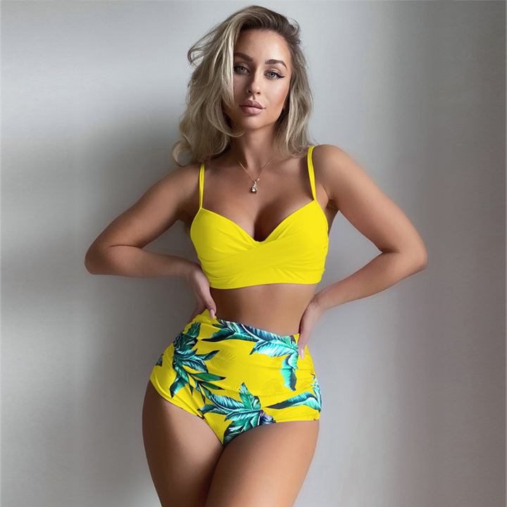 Women high-waisted bikini with creative wrap design Mune Fashion