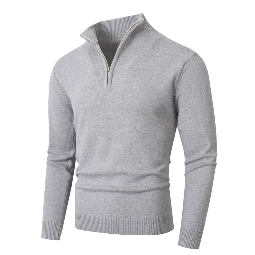 Men's sweater with half zipper and fine merino mix Mune Fashion