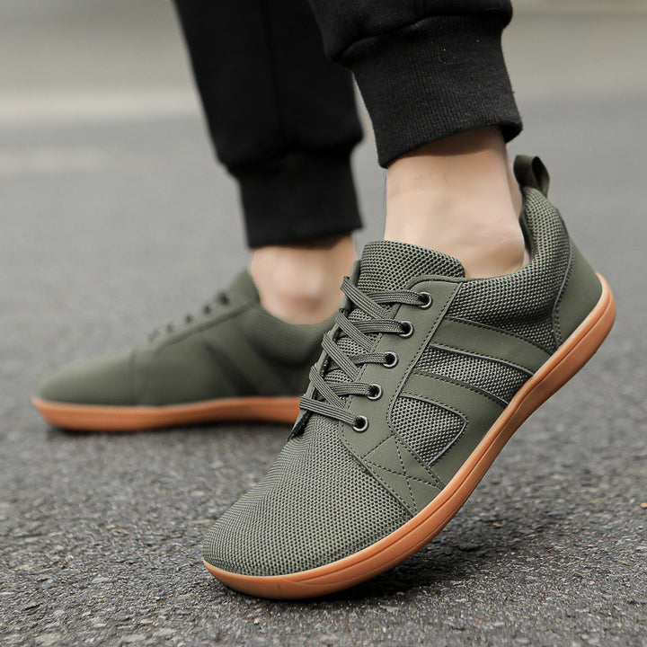 Unisex breathable knitted leisure sneakers with padded heel collar and flexible EVA sole Mune Fashion