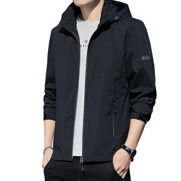 Men's Lightweight Functional Jacket with Adjustable Hood Mune Fashion