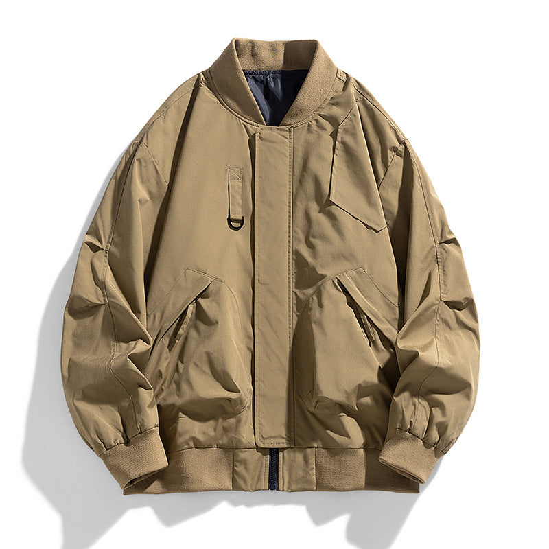 Men's  oversized military-inspired flight bomber jacket with utility pockets Mune Fashion