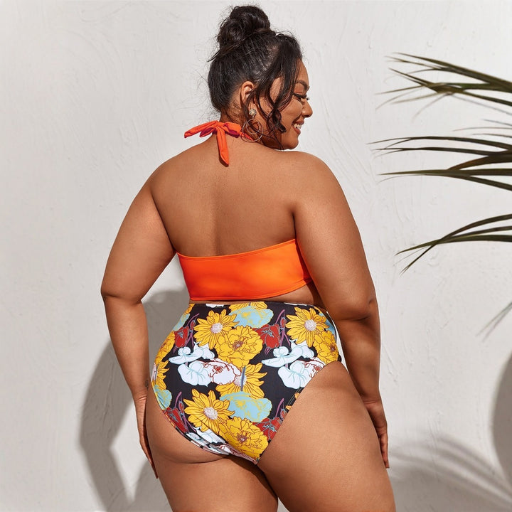 Women's bikini set with high waist and playful floral pattern Mune Fashion