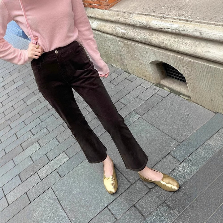 Ladies Elegant and Comfortable Cord Pants Drune