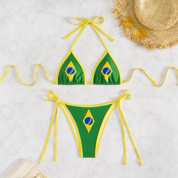 Women's triangle bikini with Brazilian motif Mune Fashion