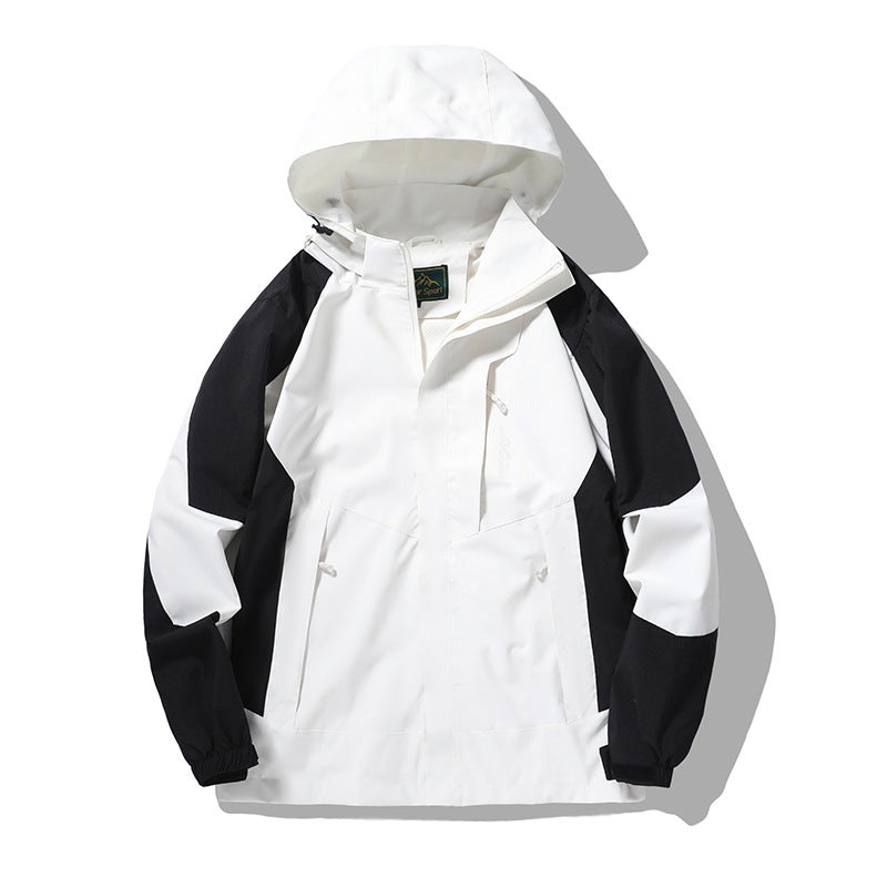 Men's nano wind and water-resistant outdoor hoodie jacket with ventilation mesh, adjustable hood and concealed front flap Mune Fashion