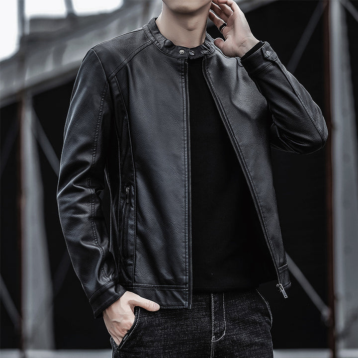 Men's Modern Faux Leather Jacket Mune Fashion