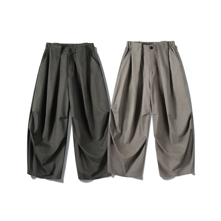 Women's Wide Culotte Pants with High Waist, Pleat Detail and Utility Panel Mune Fashion