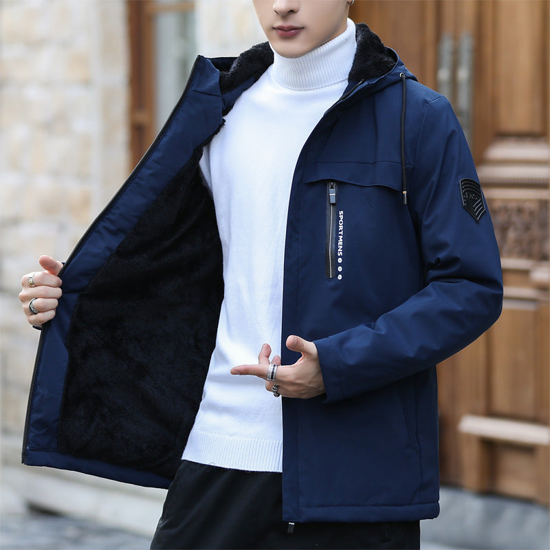 Men's Urban Softshell Parka with Teddy Fleece Lining, Concealed Zipper and Chest Pocket Mune Fashion
