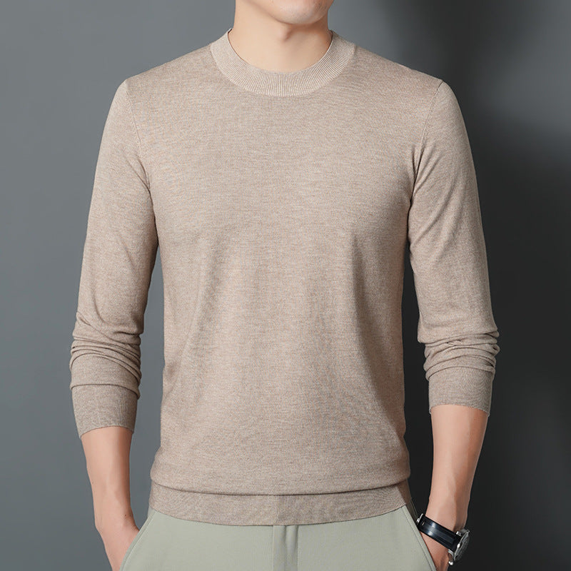 Men's fine round neck sweater made of fine knit with a narrow silhouette Mune Fashion