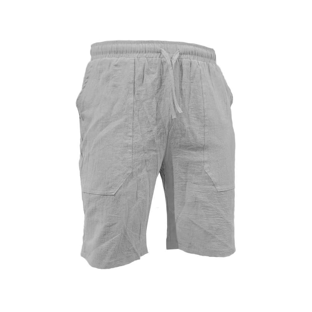 Men's casual travel Bermuda shorts with crinkle texture, adjustable drawstring, and large volume patch pockets Mune Fashion