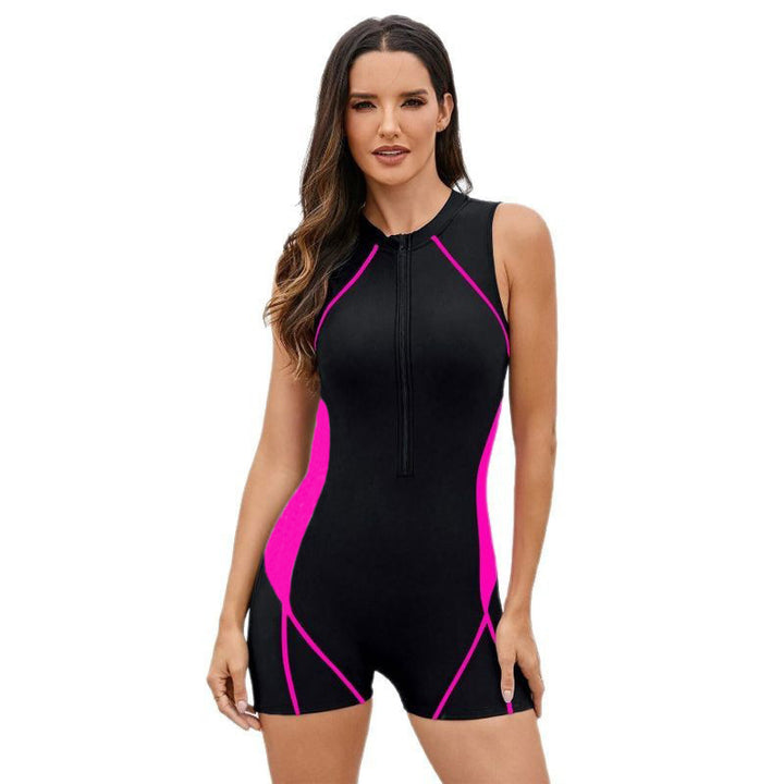 Women's sporty swimsuit with zipper Mune Fashion
