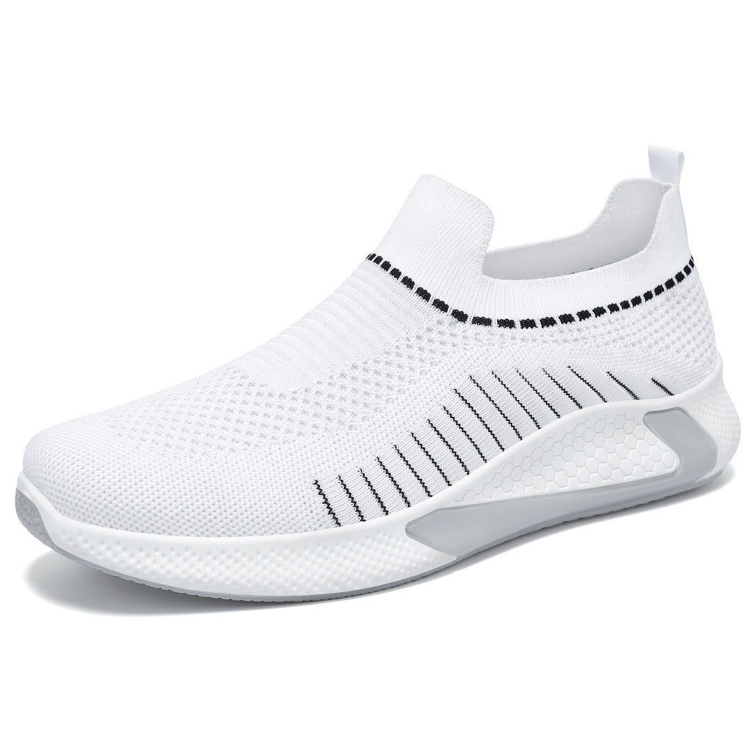 Unisex nan seamless knit slip-on running shoe with sock-like shaft and hexagonal cushioning sole Mune Fashion