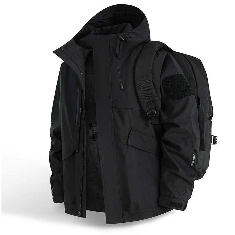 Men's Urban Weather-Resistant Hooded Parka with Multifunctional Pockets and Mesh Lining Mune Fashion