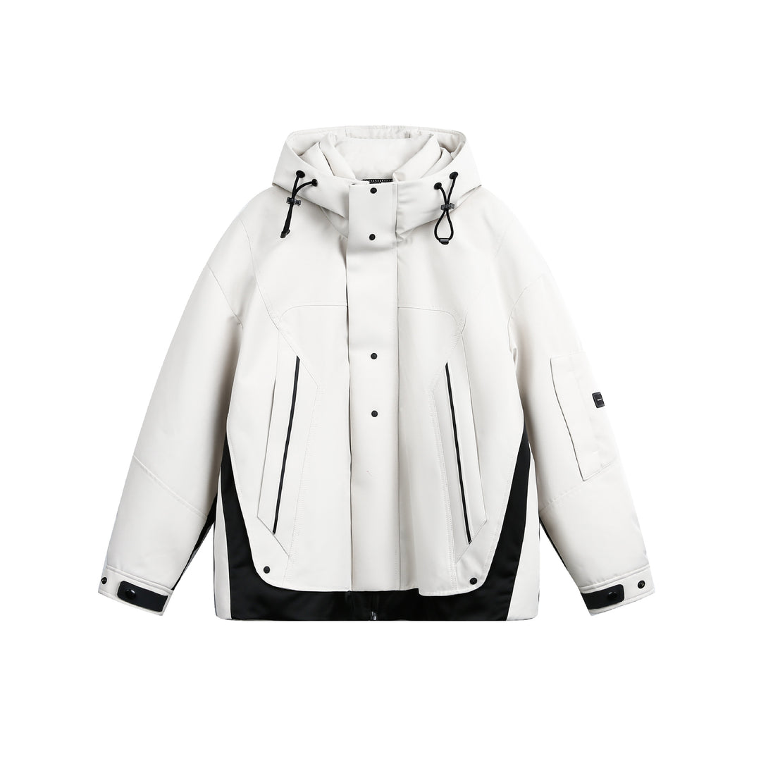 Unisex Technical Padded Winter Parka with High Hood and Multiple Zipper Pockets Mune Fashion