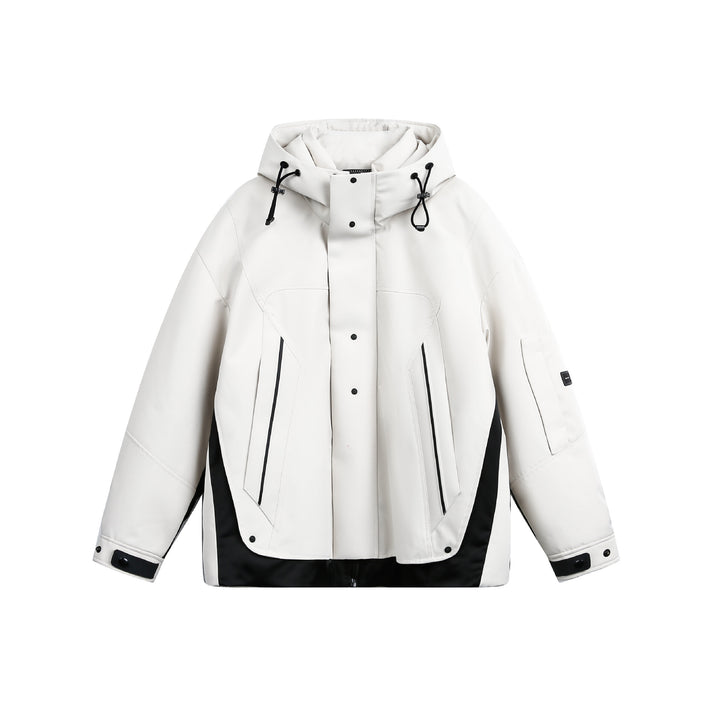 Unisex Technical Padded Winter Parka with High Hood and Multiple Zipper Pockets Mune Fashion