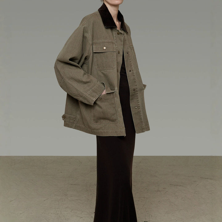 Women Casual Utility Jacket Mune Fashion
