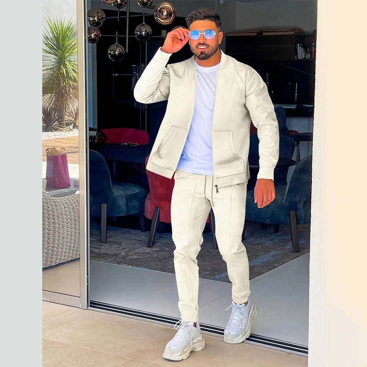 Men's urban leisure set with tapered jogging pants and zip-up jacket Mune Fashion
