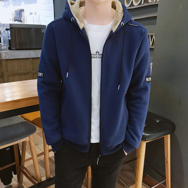 Men's Urban Zip Hoodie with Teddy lining, stand-up collar hood & ribbed cuffs Mune Fashion