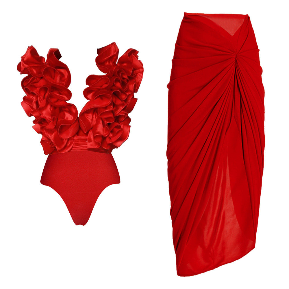 Women's eye-catching swimsuit and palazzo pants set Mune Fashion