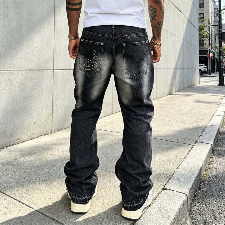 Men's Casual Denim Jeans with Destroyed Details Mune Fashion