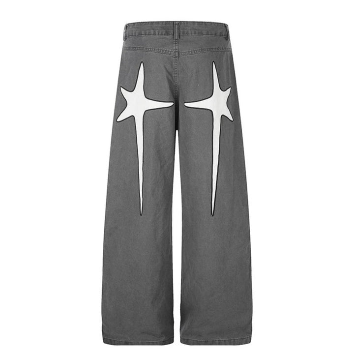 Women's Highwaist Culotte Jeans with wide leg, high waist and subtle star application Mune Fashion