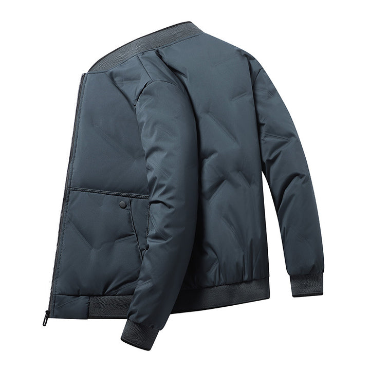 Men's Padded Thermal Bomber Jacket with Windproof Outer Layer and Warm Lining Mune Fashion
