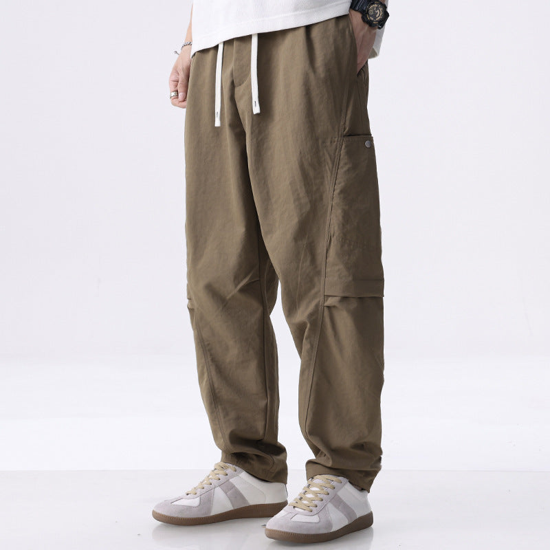 Men's cargo joggers with drawstring, elastic hem, and side utility pockets Mune Fashion