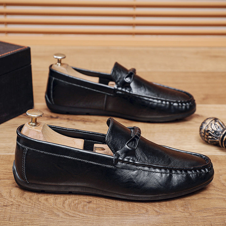 Men's Elegant Moccasins with Fine Details Mune Fashion