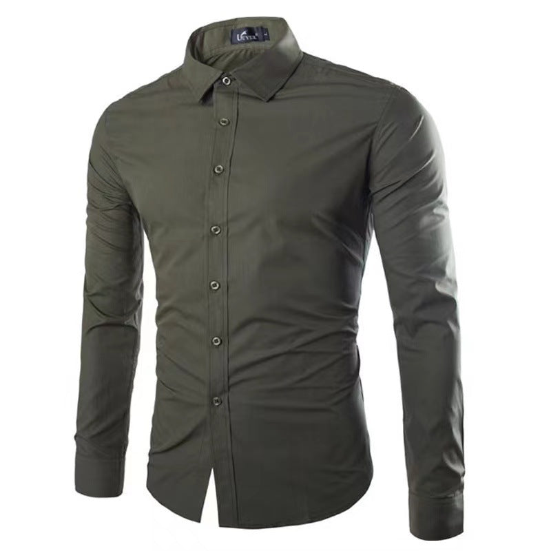 Men's tailored business shirt with Kent collar and elastic cotton stretch quality Mune Fashion