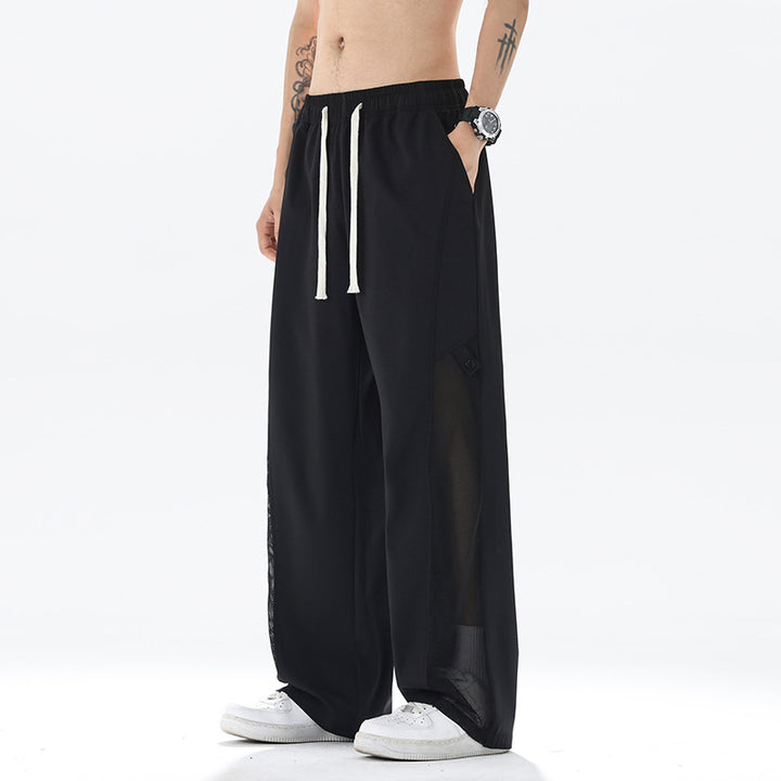 Men's Casual Sports Pants with Breathable Inserts