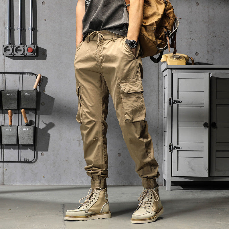 Men's tapered cargo pants in jogger style with elastic comfort waistband and generous pocket organization Mune Fashion