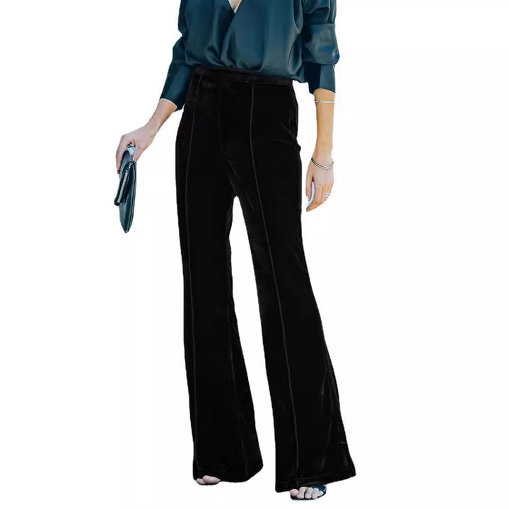 Women Elegant and Soft Velour Pants Mune Fashion